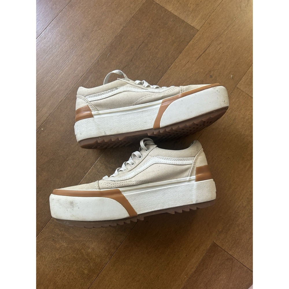Vans Old Skool Stacked Canvas sneakers in French Oak Beige 5 M 6.5 W 36.5 EU